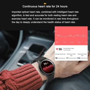 Blood Pressure Smartwatch with Heart Rate Monitor - Display