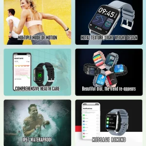 IP67 Waterproof Smart Watch with Heart Rate Blood Oxygen Monitor - Features