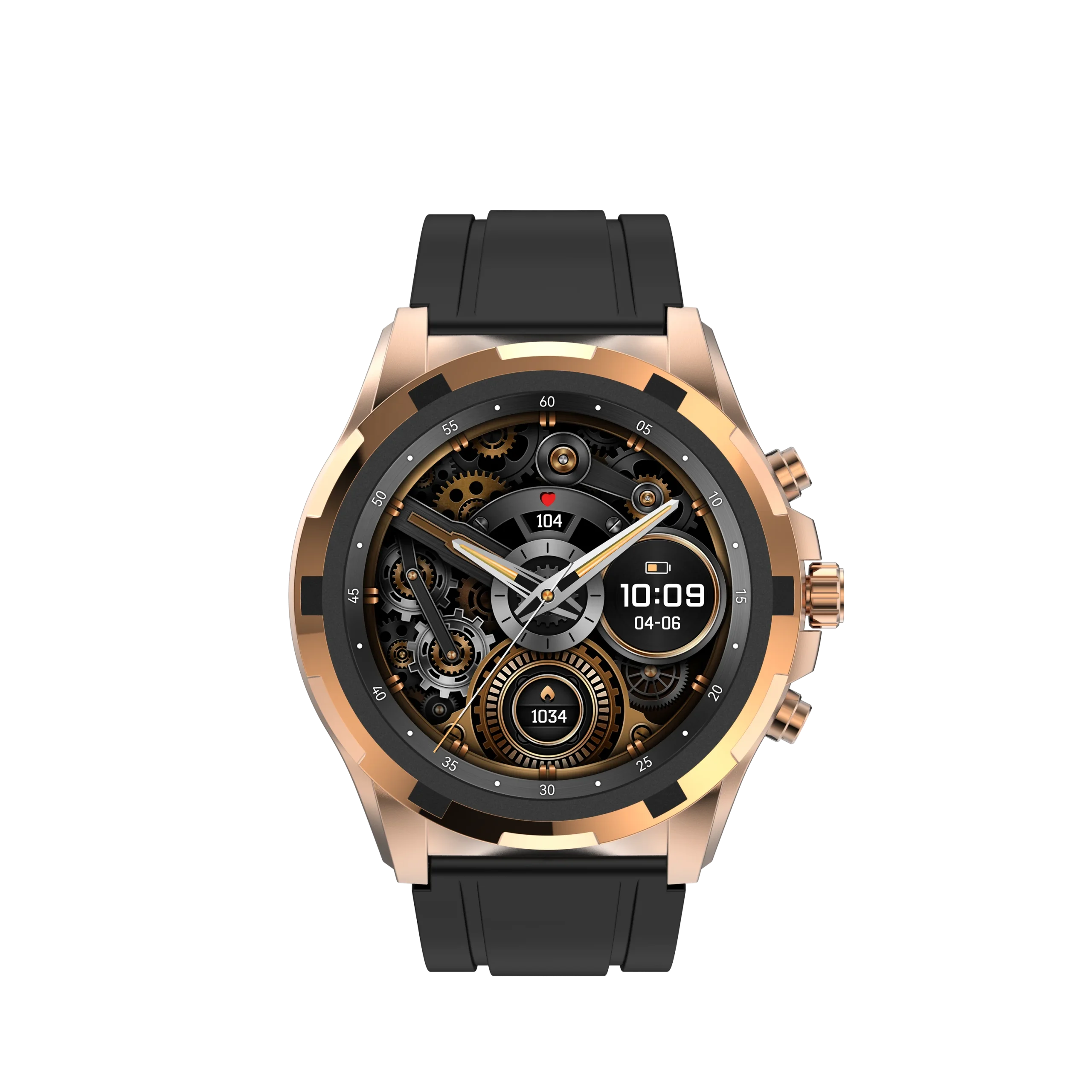 OEM Stainless Steel Smart Watch with Heart Rate and Blood Pressure Monitoring