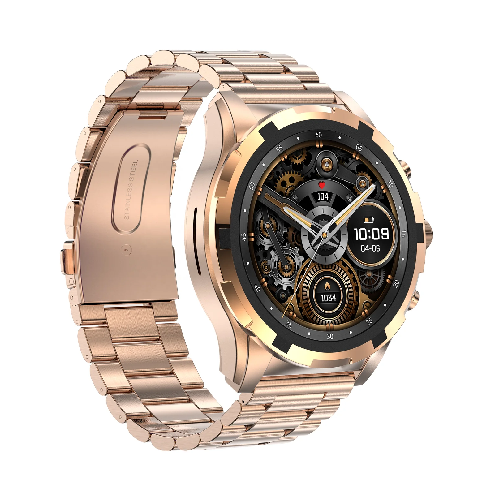 OEM Stainless Steel Smart Watch with Heart Rate and Blood Pressure Monitoring - Features