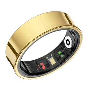 Stainless Steel Health Smart Ring with Blood Oxygen and Sleep Tracking - Display