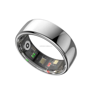 Stainless Steel Health Smart Ring with Touchscreen - View