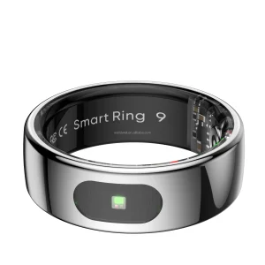 Stainless Steel Health Smart Ring with Touchscreen - Display