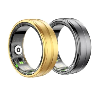 5ATM Waterproof Smart Ring with Sleep and Heart Rate Tracking - Display