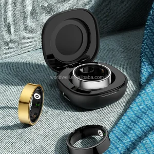 5ATM Waterproof Stainless Steel Smart Health Ring - Display