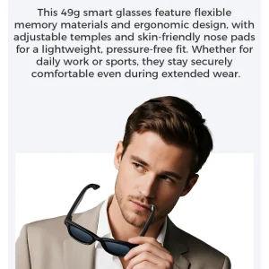 8MP Camera Smart Glasses with AI Assistant and Touch Control - Features