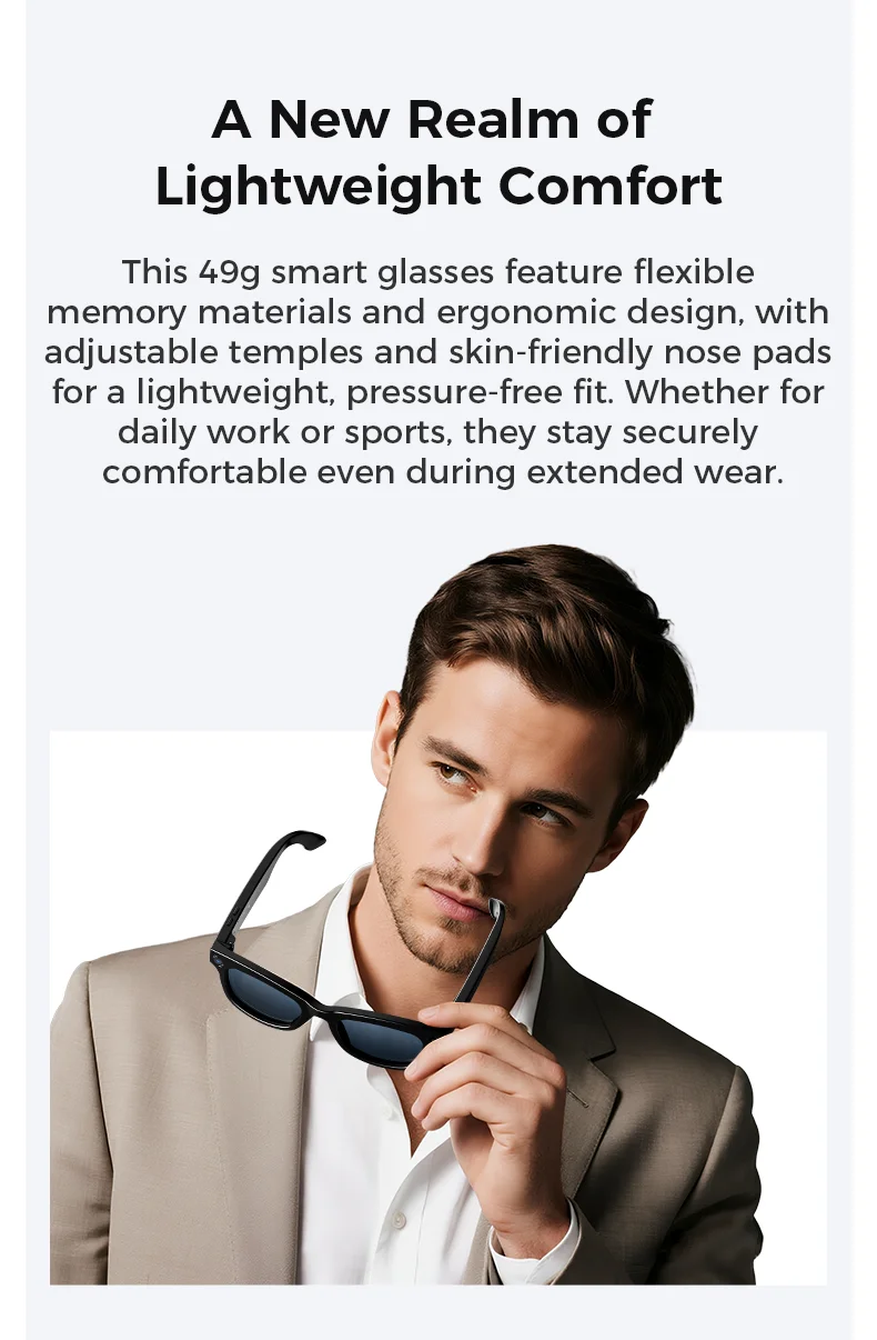 8MP Camera Smart Glasses with AI Assistant and Touch Control - Features