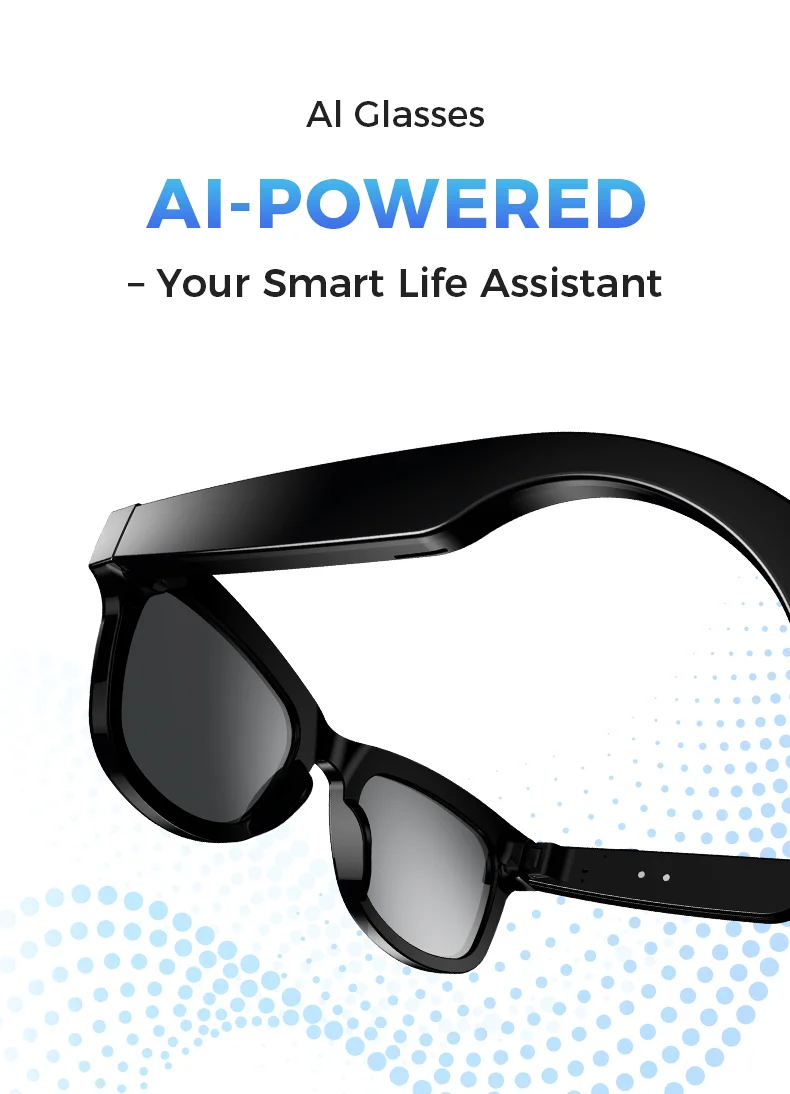 8MP Camera Smart Glasses with AI Assistant and Touch Control - Reference