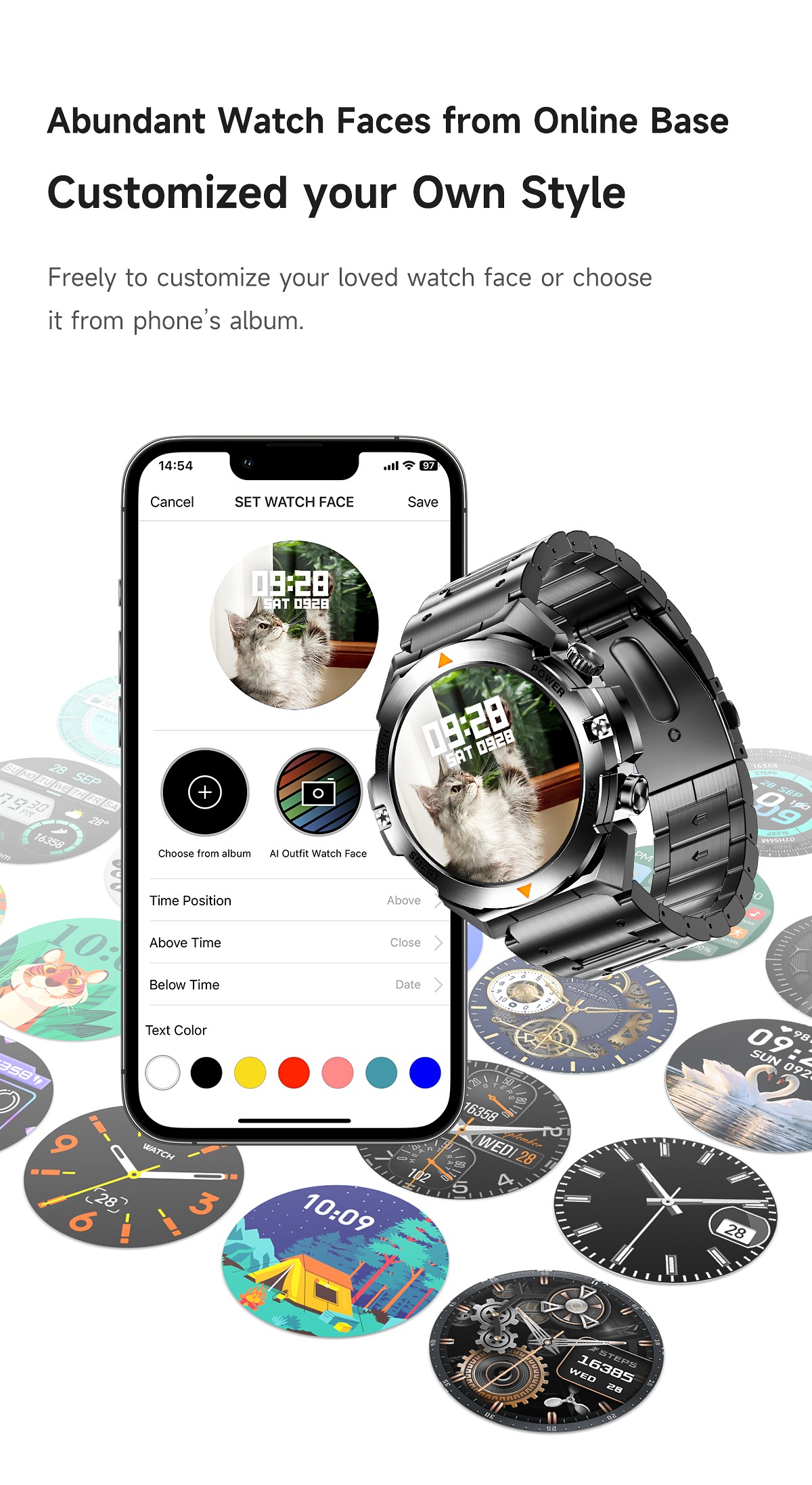 Business Style Smart Watch with BT Calling - IP68 Waterproof #WS003 - worldwell - Image 7