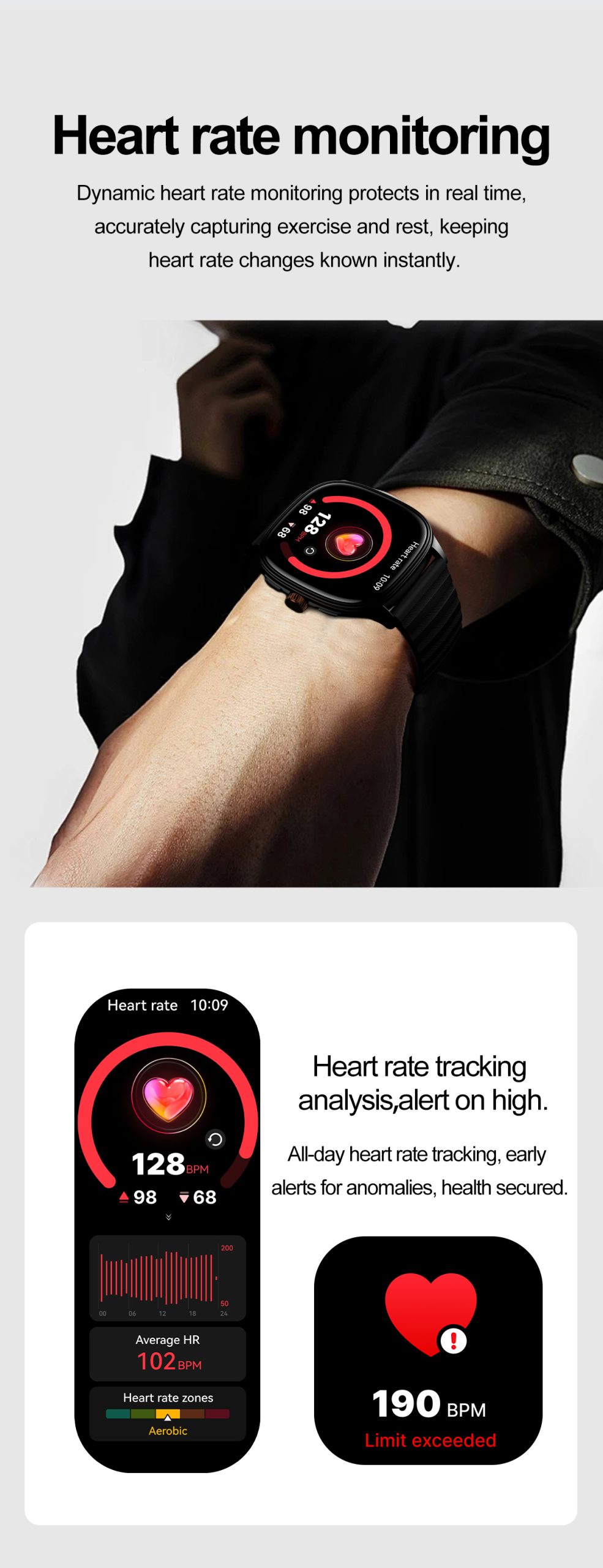 AMOLED Smart Watch with BT Calling NFC - IP68 Health Tracker #WS013 - worldwell - Image 8