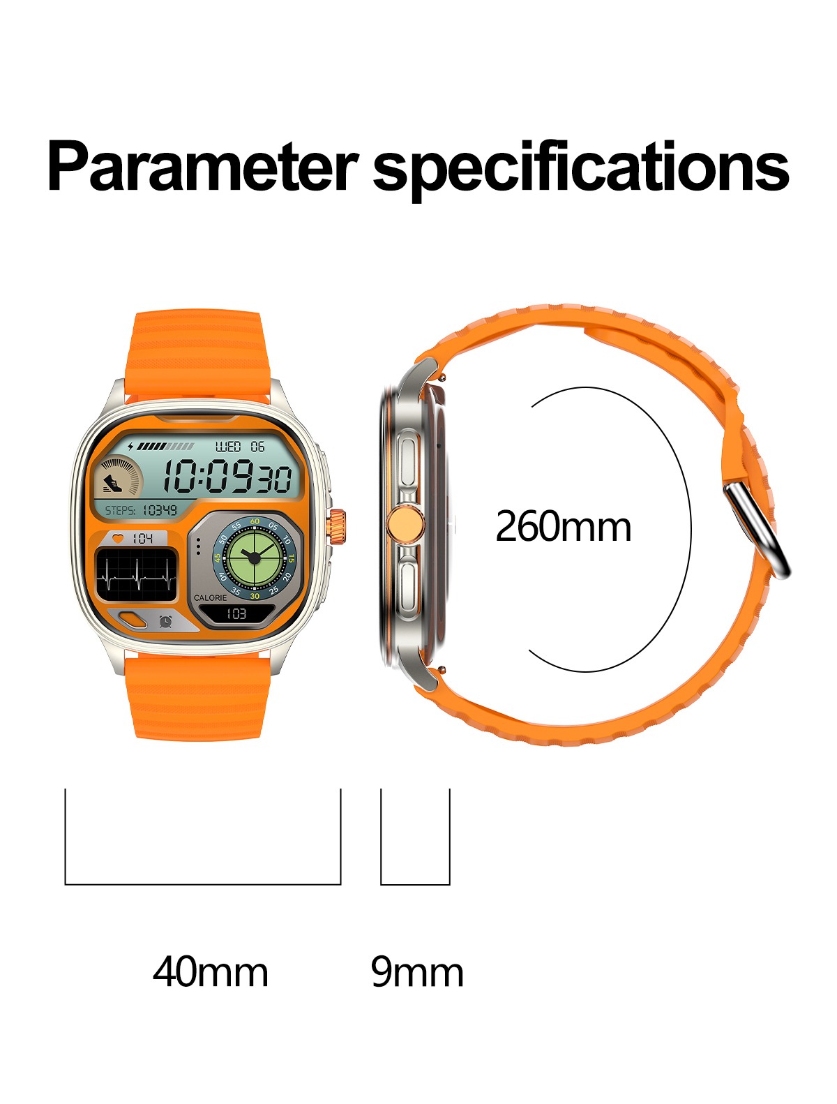 AMOLED Smart Watch with BT Calling NFC - IP68 Health Tracker #WS013 - worldwell - Image 5