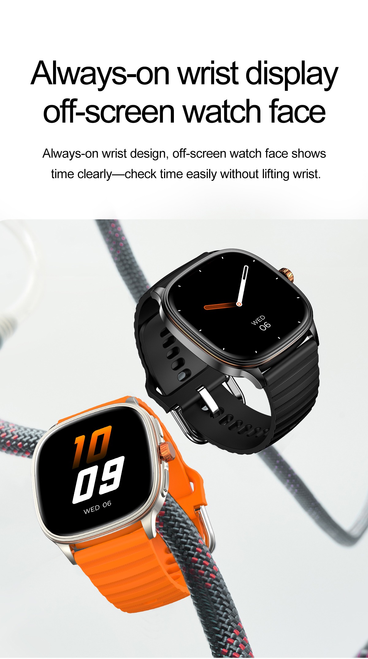 AMOLED Smart Watch with BT Calling NFC - IP68 Health Tracker #WS013 - worldwell - Image 10
