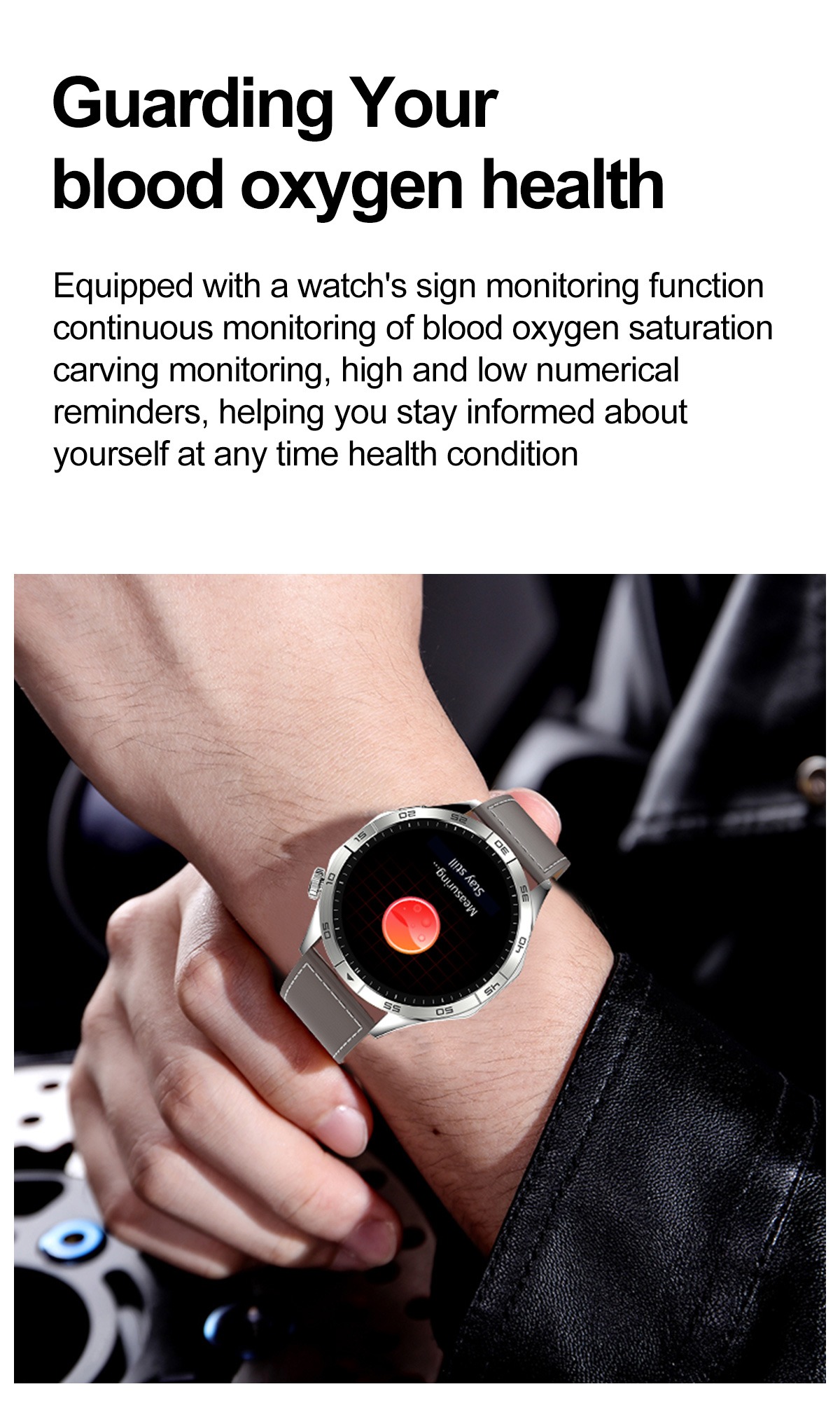 IP68 Waterproof Smart Watch with AMOLED Display - Wireless Charging & Health Tracking