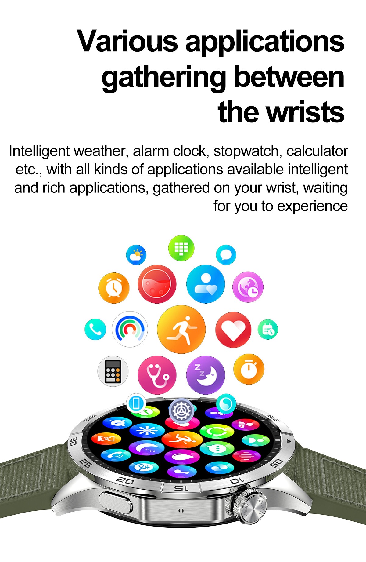 Various application gathering between the wrists