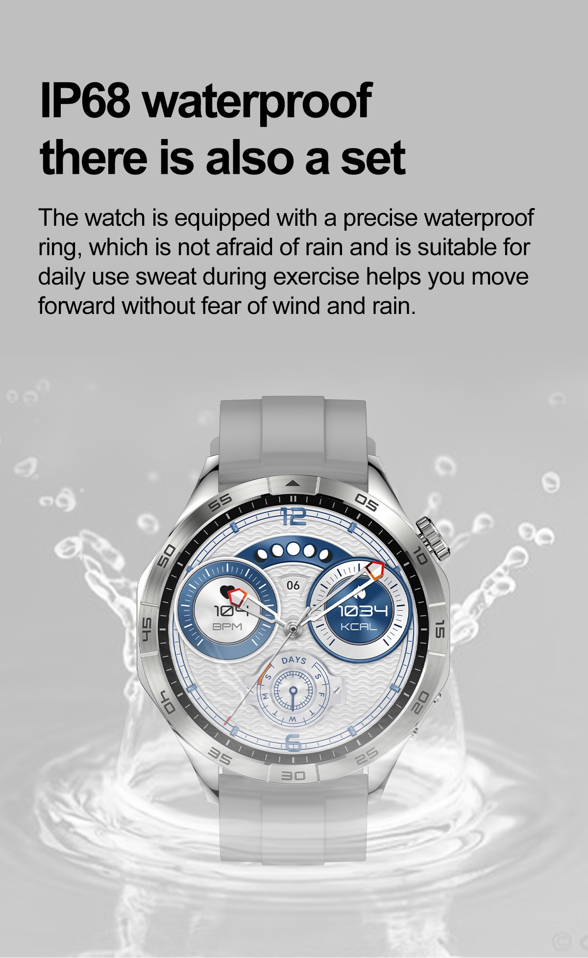 IP68 Waterproof Smart Watch There is also a set