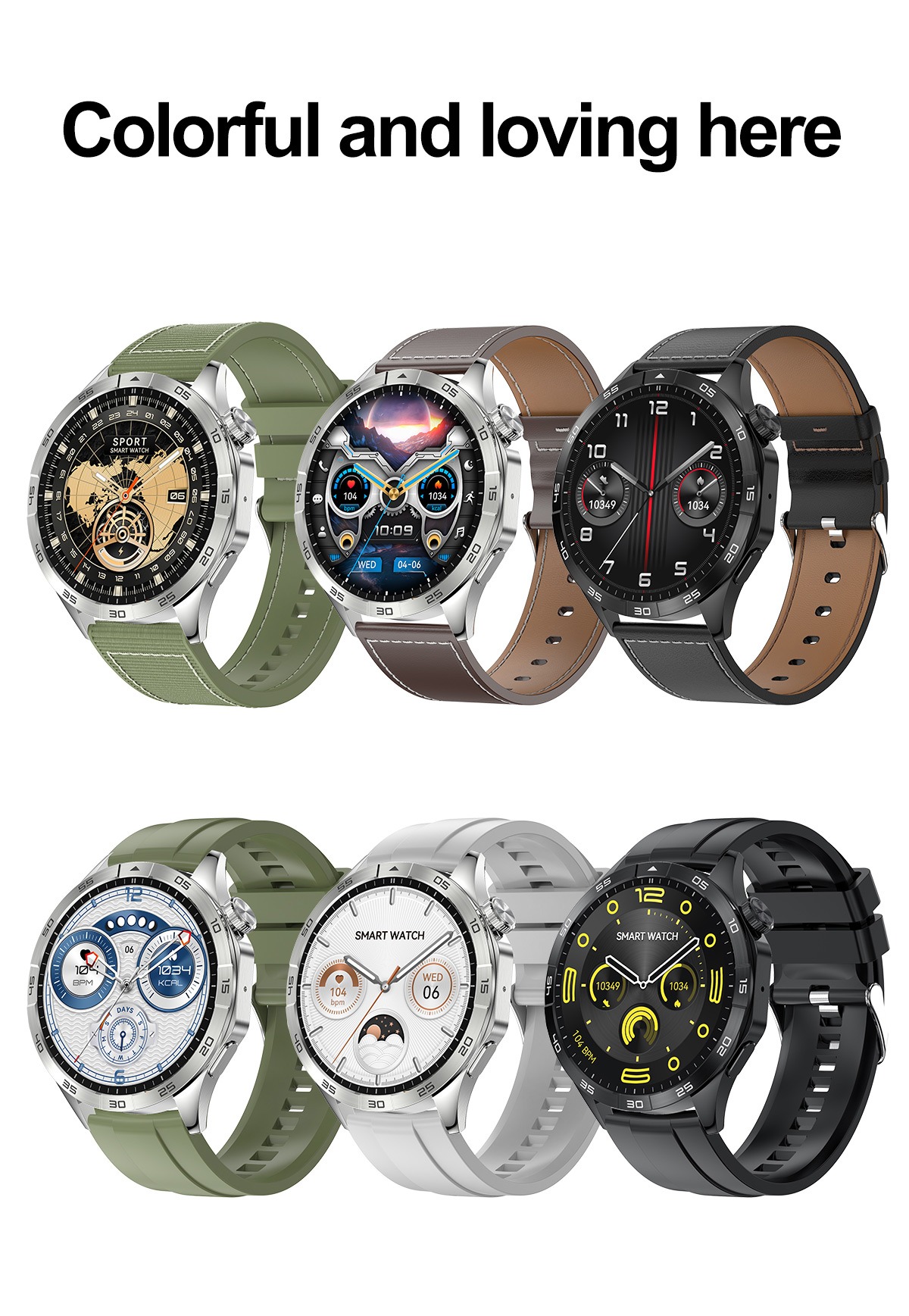 IP68 Waterproof Smart Watch with AMOLED Display - Wireless Charging & Health Tracking #WS032 - worldwell