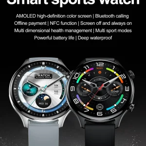 IP68 Waterproof AMOLED Smart Watch with NFC and Voice Control - Reference