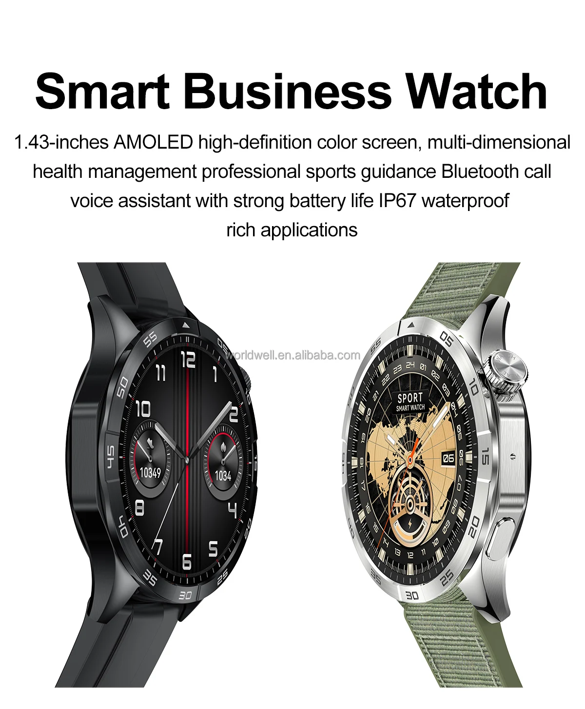 IP68 Waterproof Smart Watch with AMOLED Display - Details