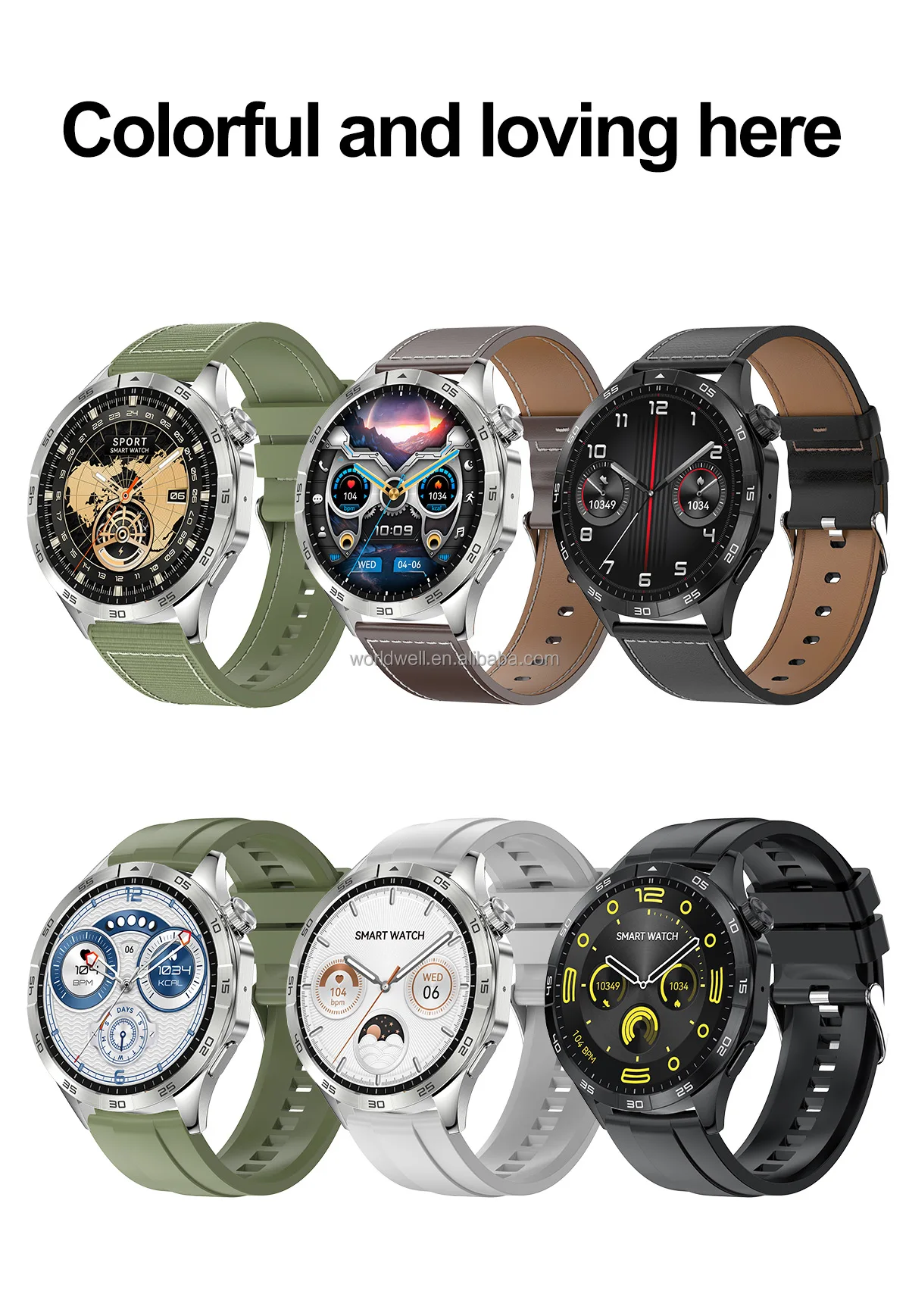 IP68 Waterproof Smart Watch with AMOLED Display - View