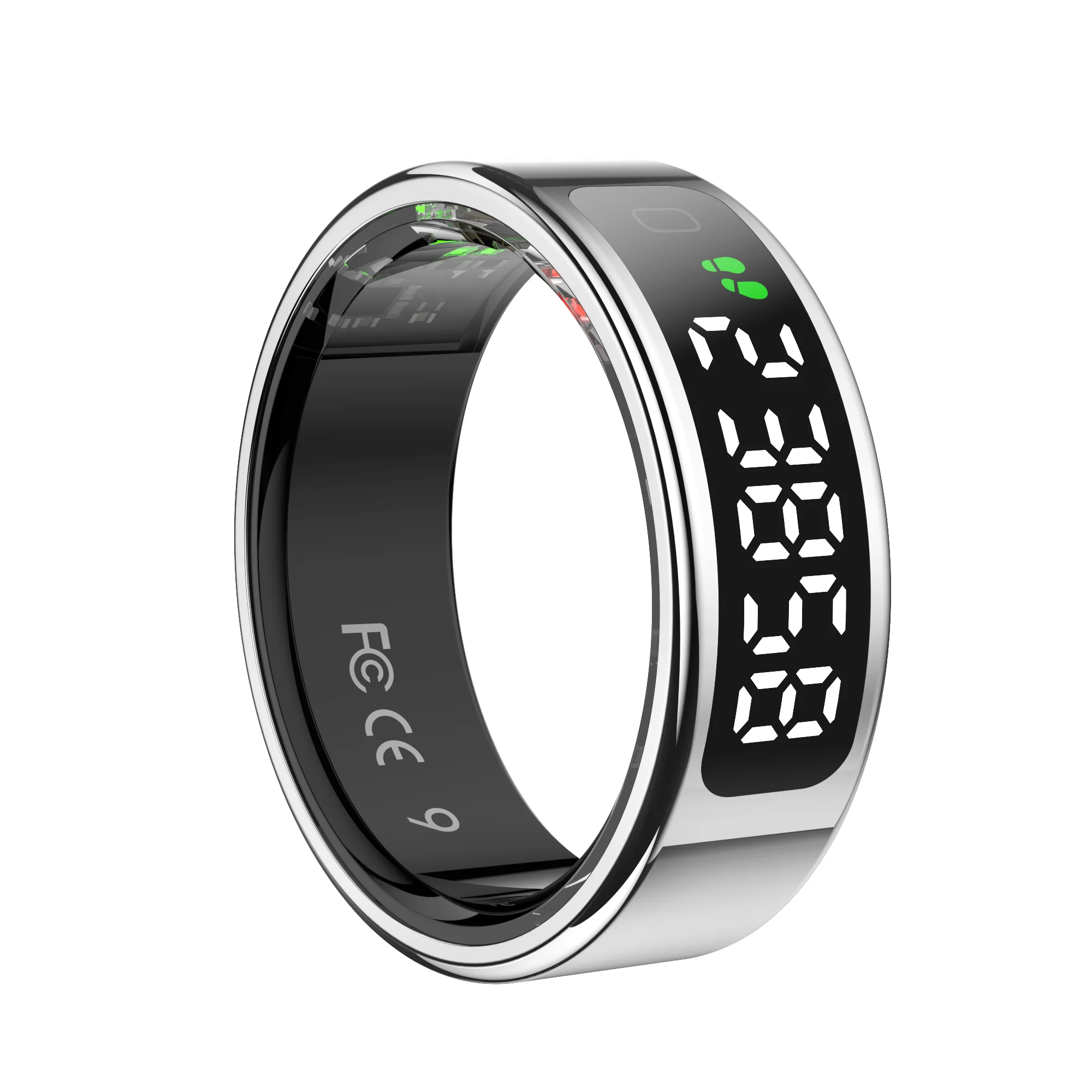 Stainless Steel Health Smart Ring with 5ATM Waterproof - Reference