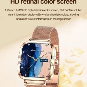 Women's AMOLED Smart Watch with Menstrual Management - View