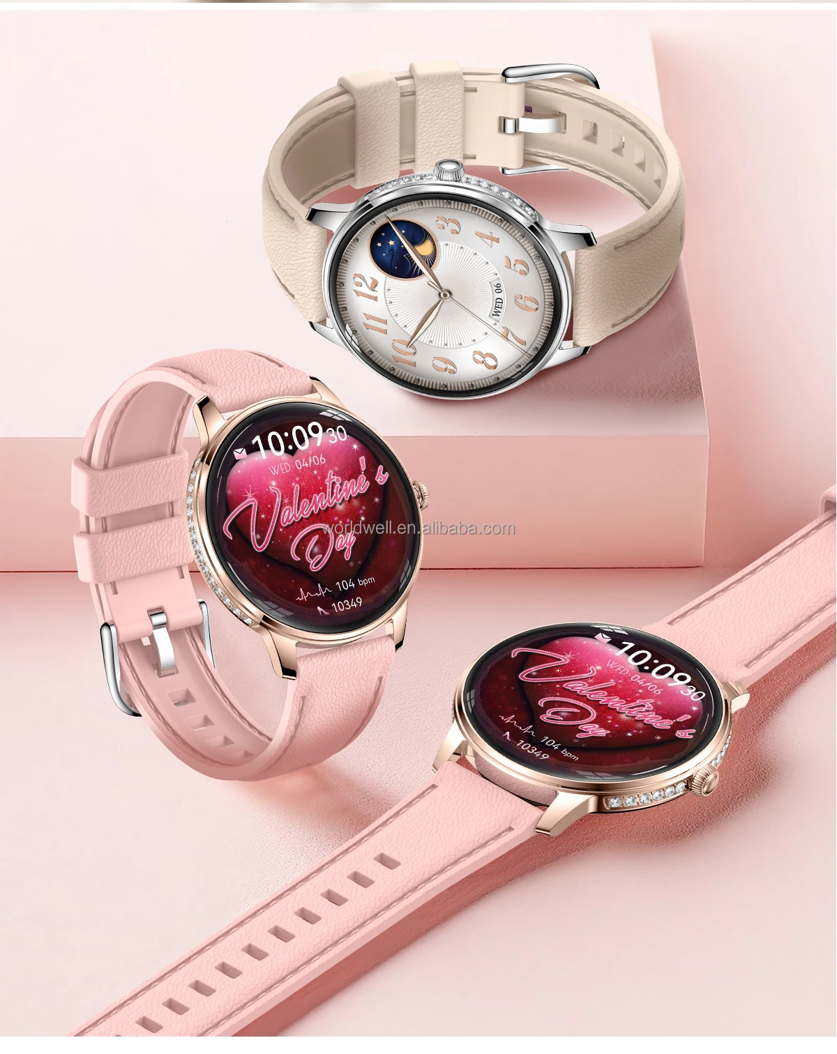 Women's AMOLED Smartwatch with Health Monitoring
