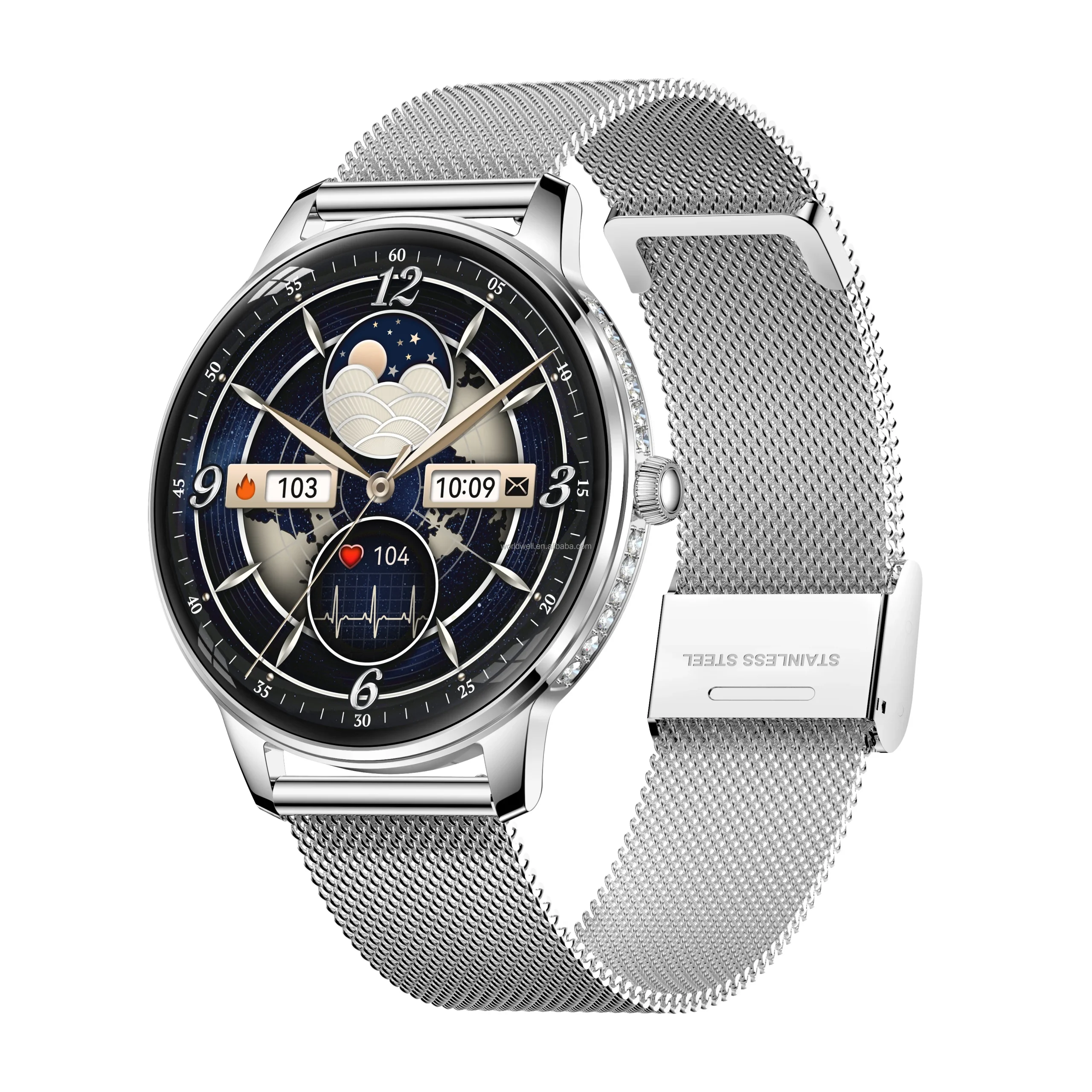 Women's AMOLED Smartwatch with Health Monitoring - Display